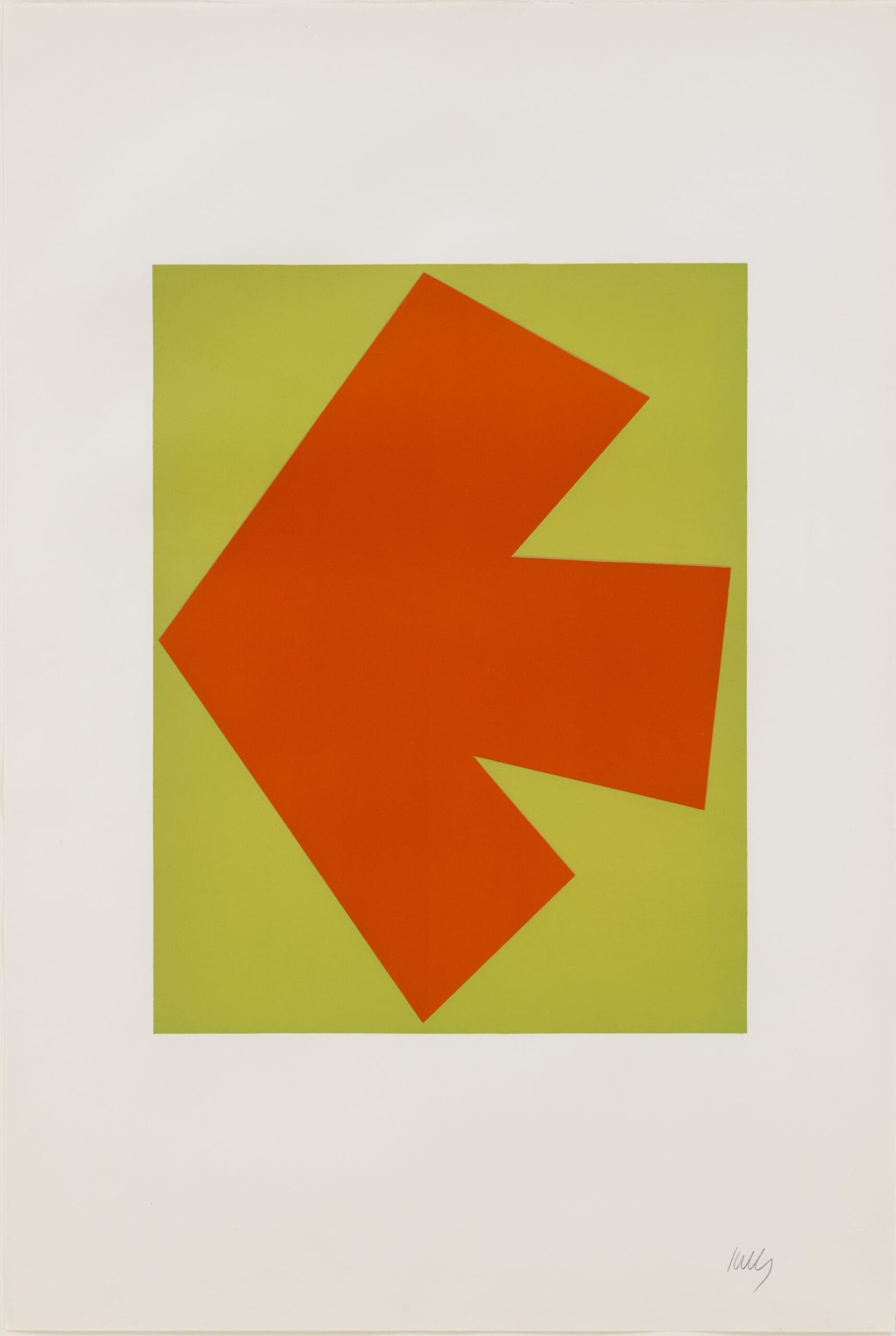 Ellsworth Kelly Orange over Green print