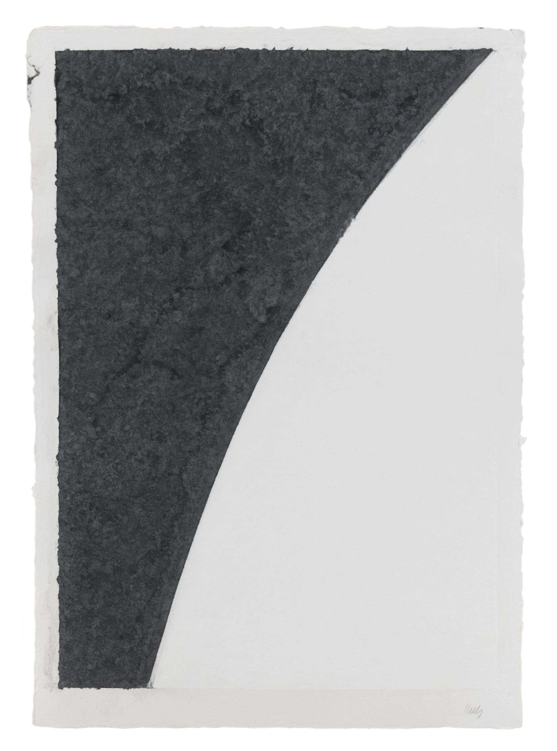 Ellsworth Kelly Colored Paper Image I (White Curve with Black I) print