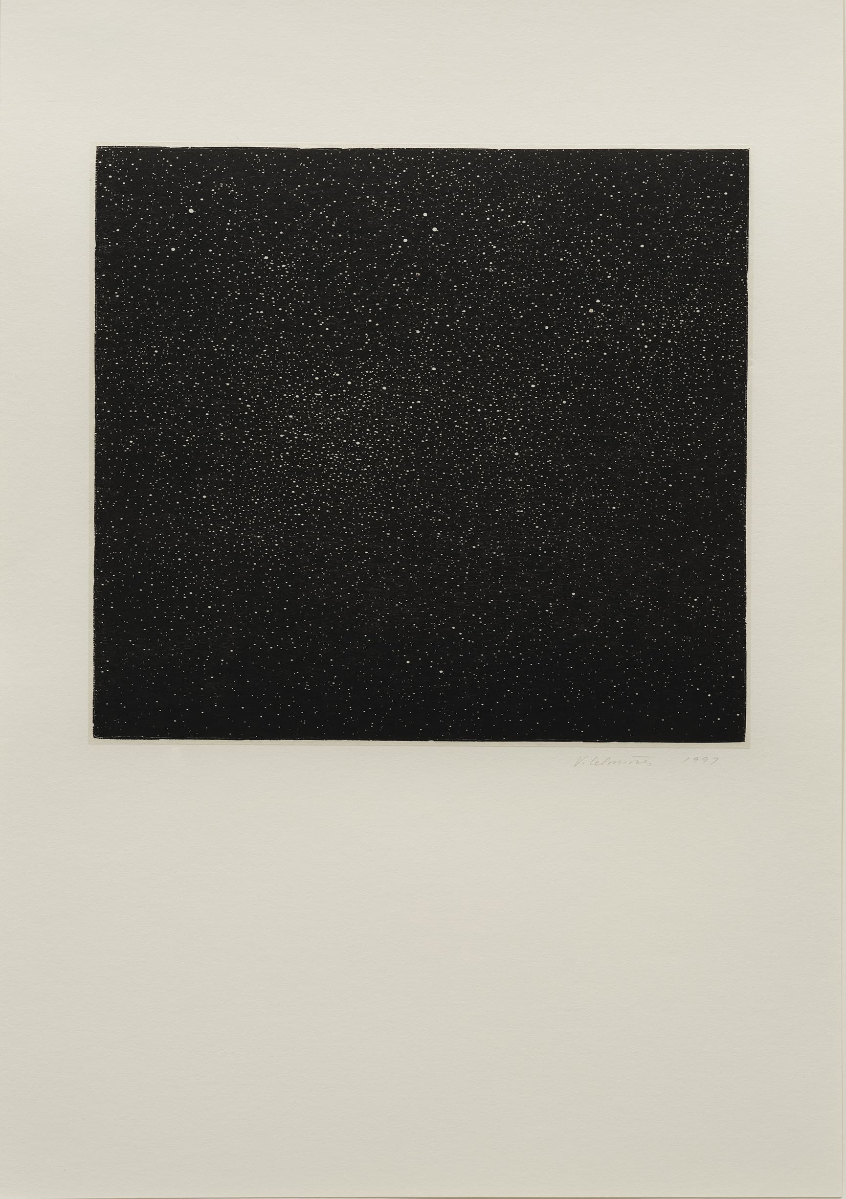 Vija Celmins Night Sky Woodcut print