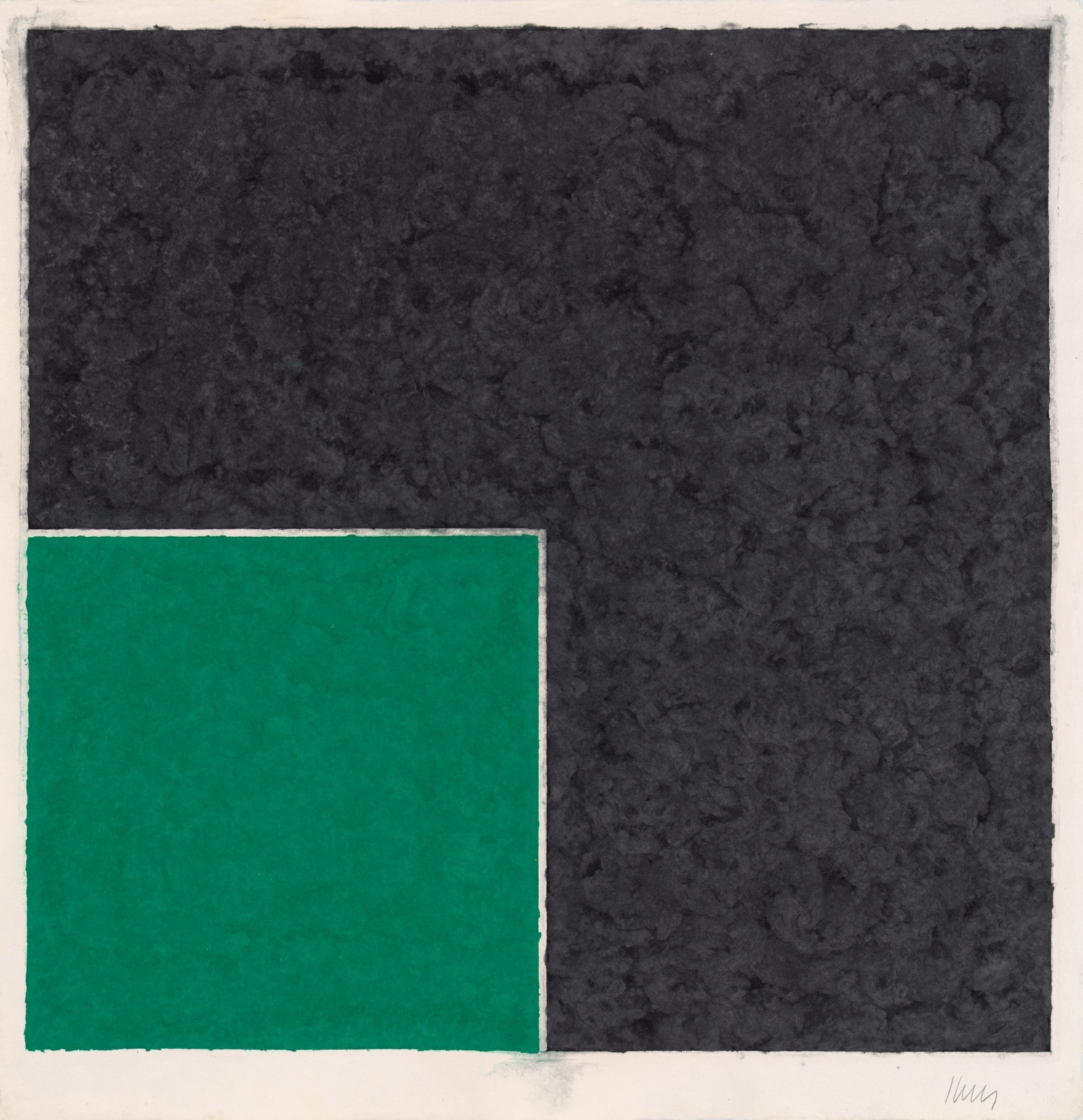 Ellsworth Kelly Colored Paper Image XVIII (Green Square with Dark Gray) print