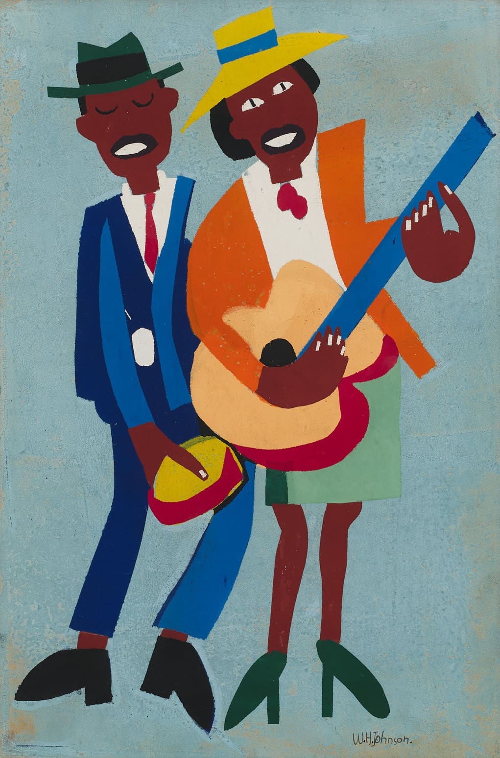 William Henry Johnson Blind Singer print