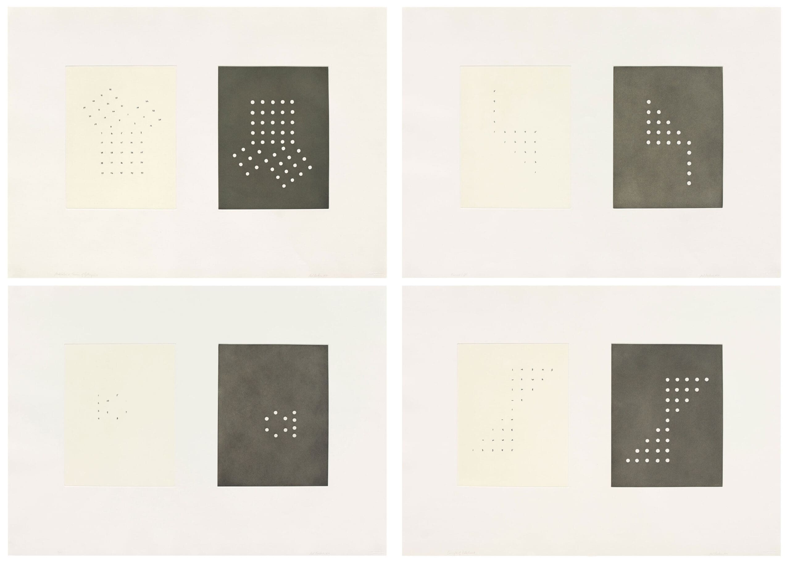 Mel Bochner QED: Meditation on Theorem of Pythagoras, Five and Fifth, Ten, Principle of Detachment print