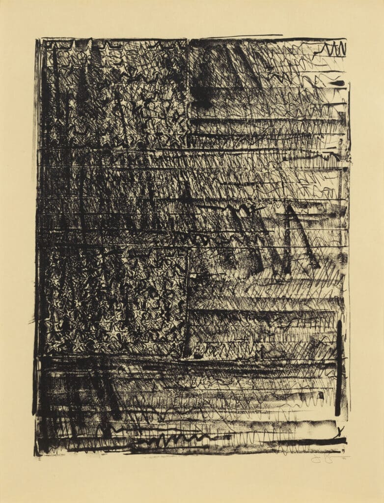 Jasper Johns Two Flags print