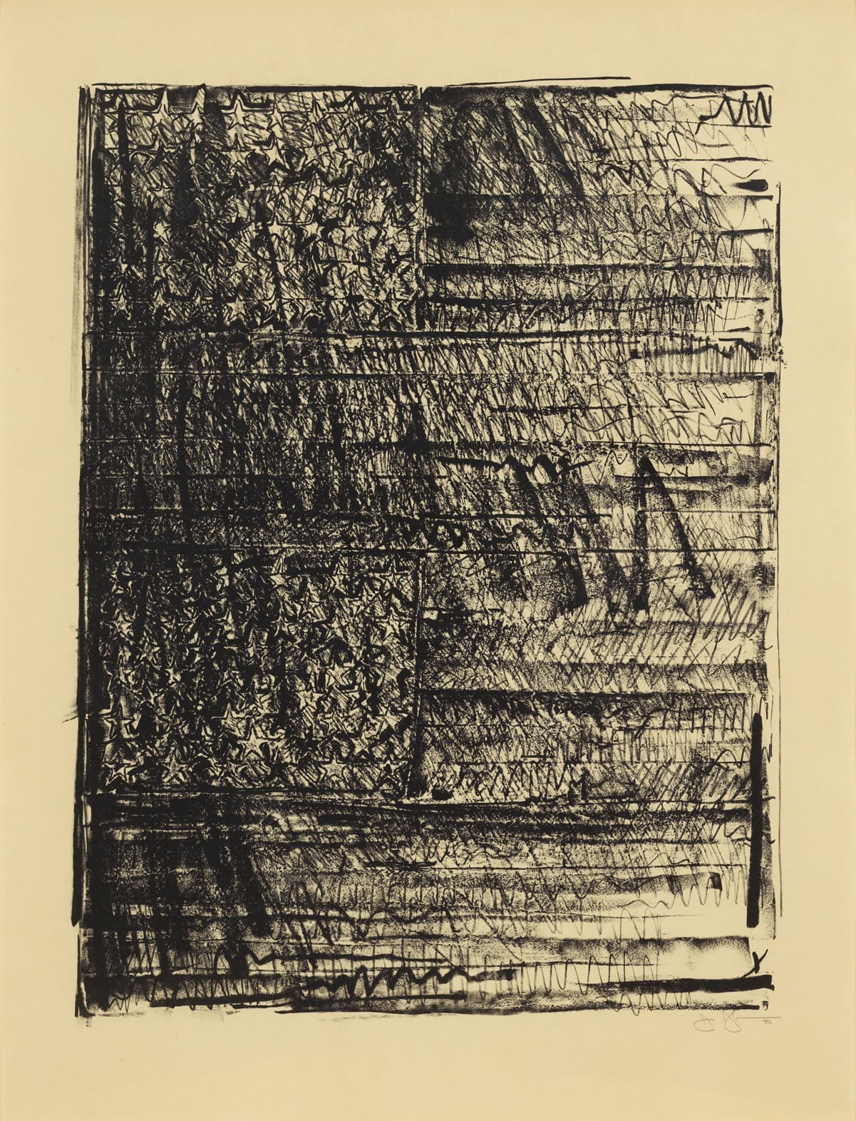 Jasper Johns Two Flags print