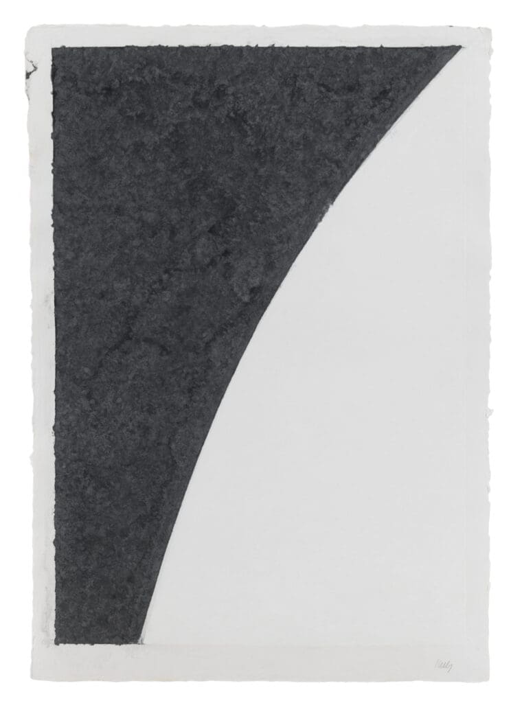 Ellsworth Kelly Colored Paper Image I (White Curve with Black I) print
