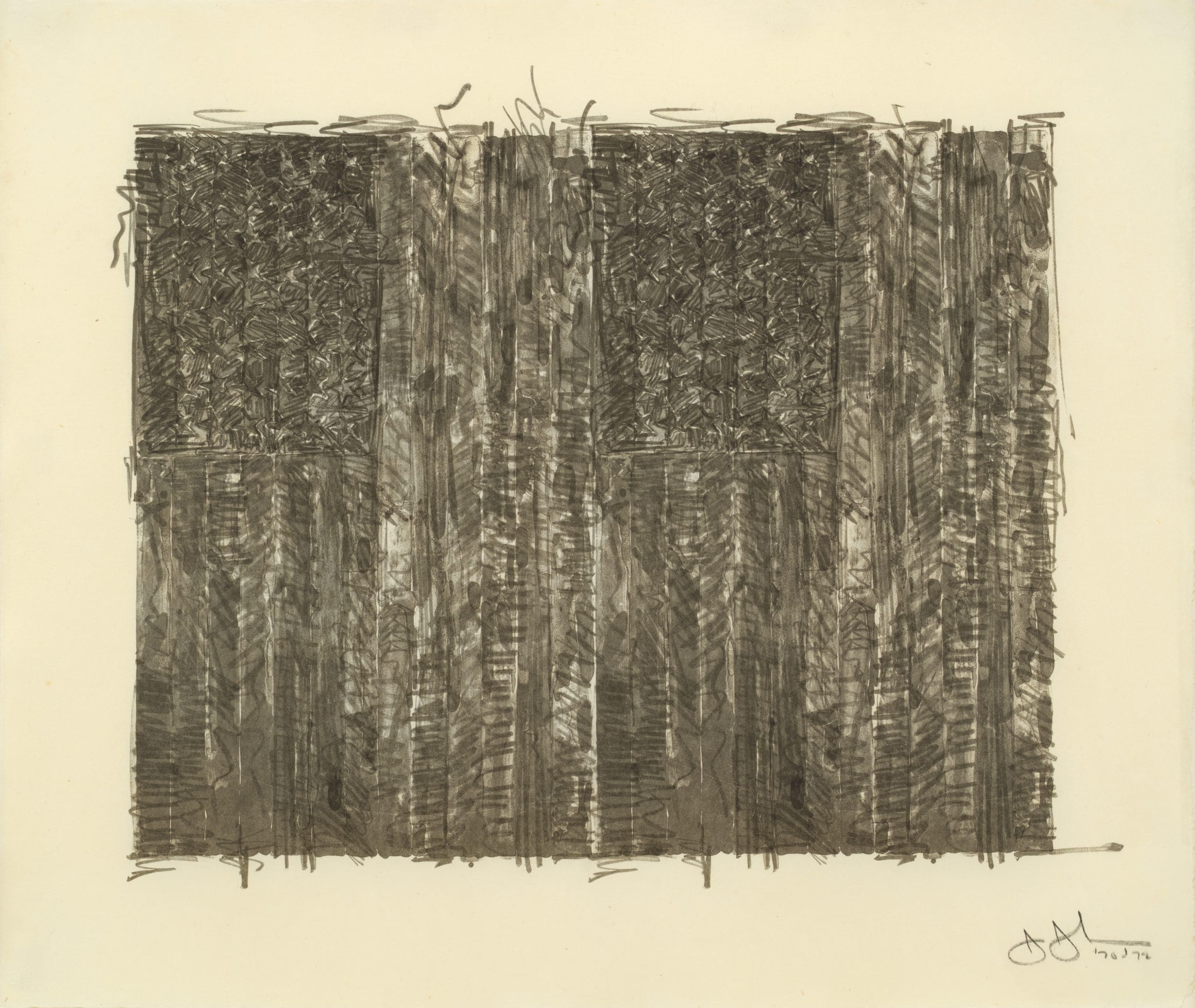 Jasper Johns Two Flags print