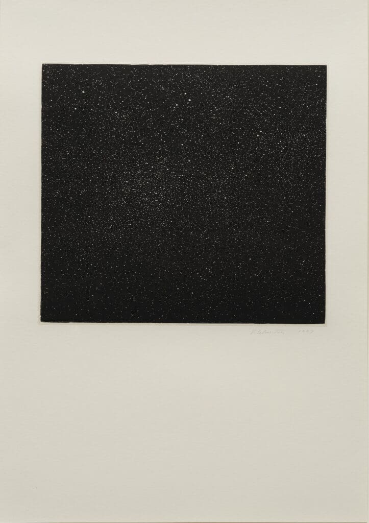 Vija Celmins Night Sky Woodcut print