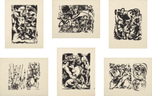 Jackson Pollock Untitled Portfolio, 1951, set of six screenprints print