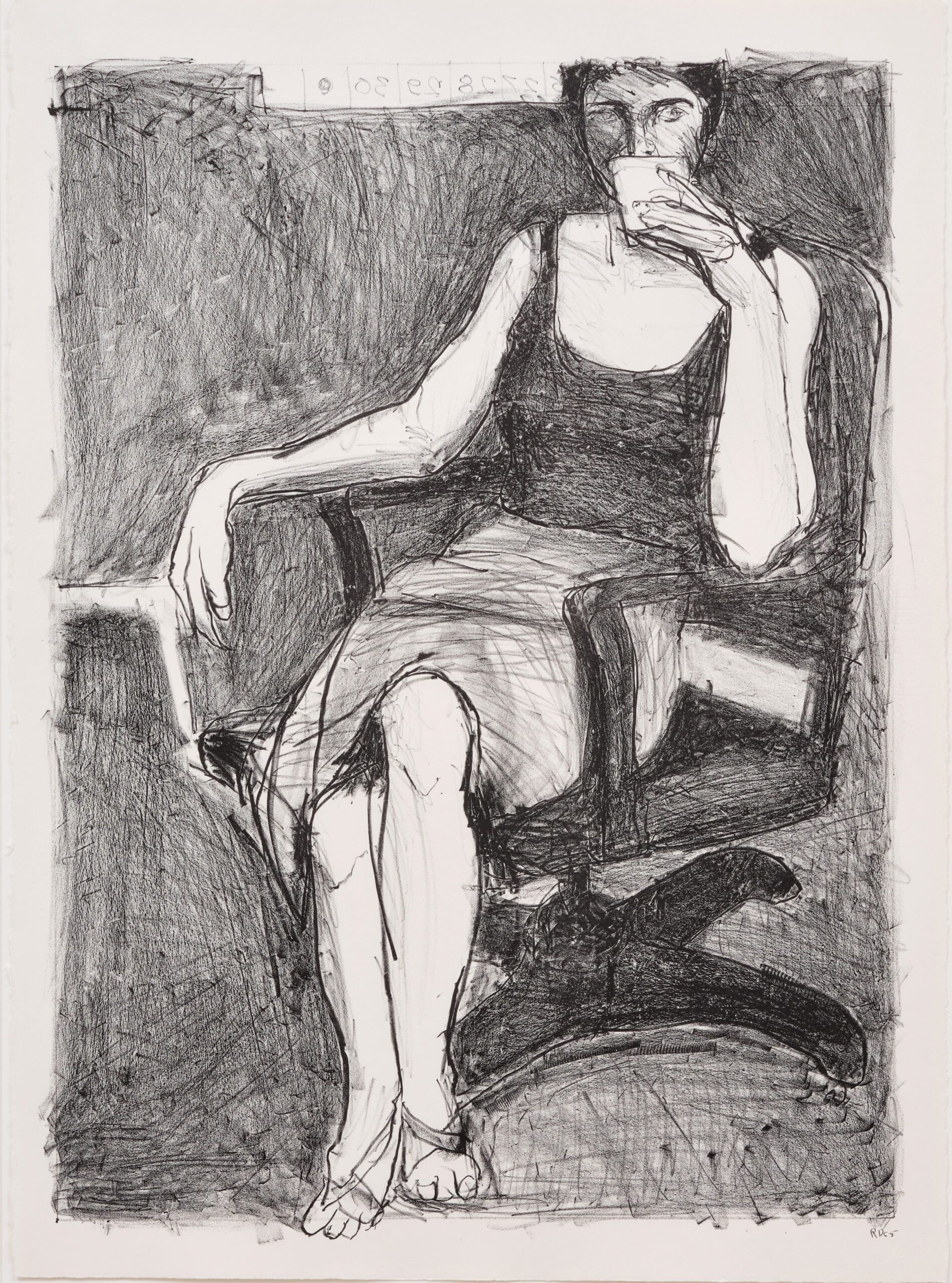 Richard Diebenkorn Seated Woman Drinking from a Cup print